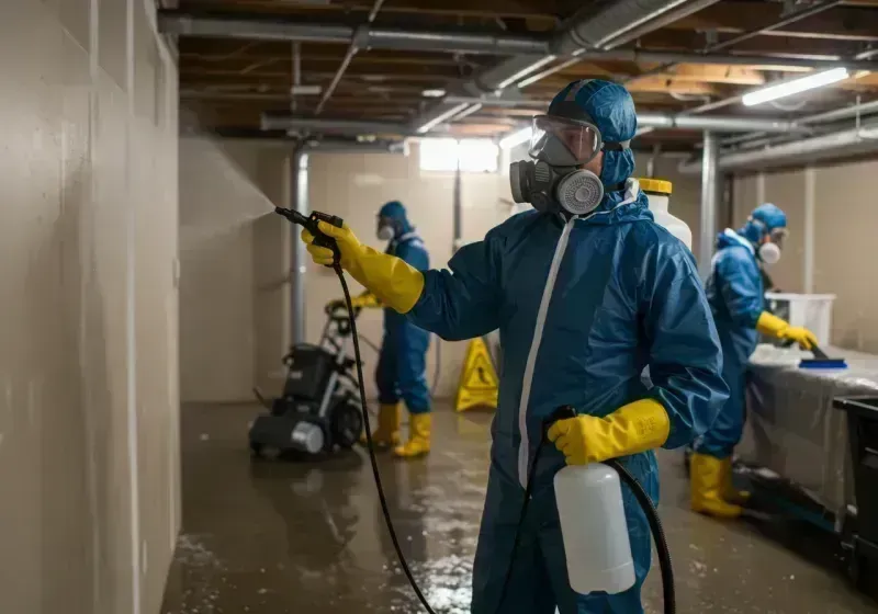 Basement Sanitization and Antimicrobial Treatment process in Thiensville, WI